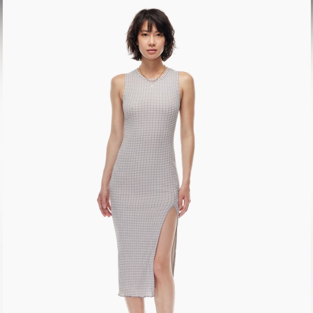 Aritzia XS Verona midi slit dress - like new condition